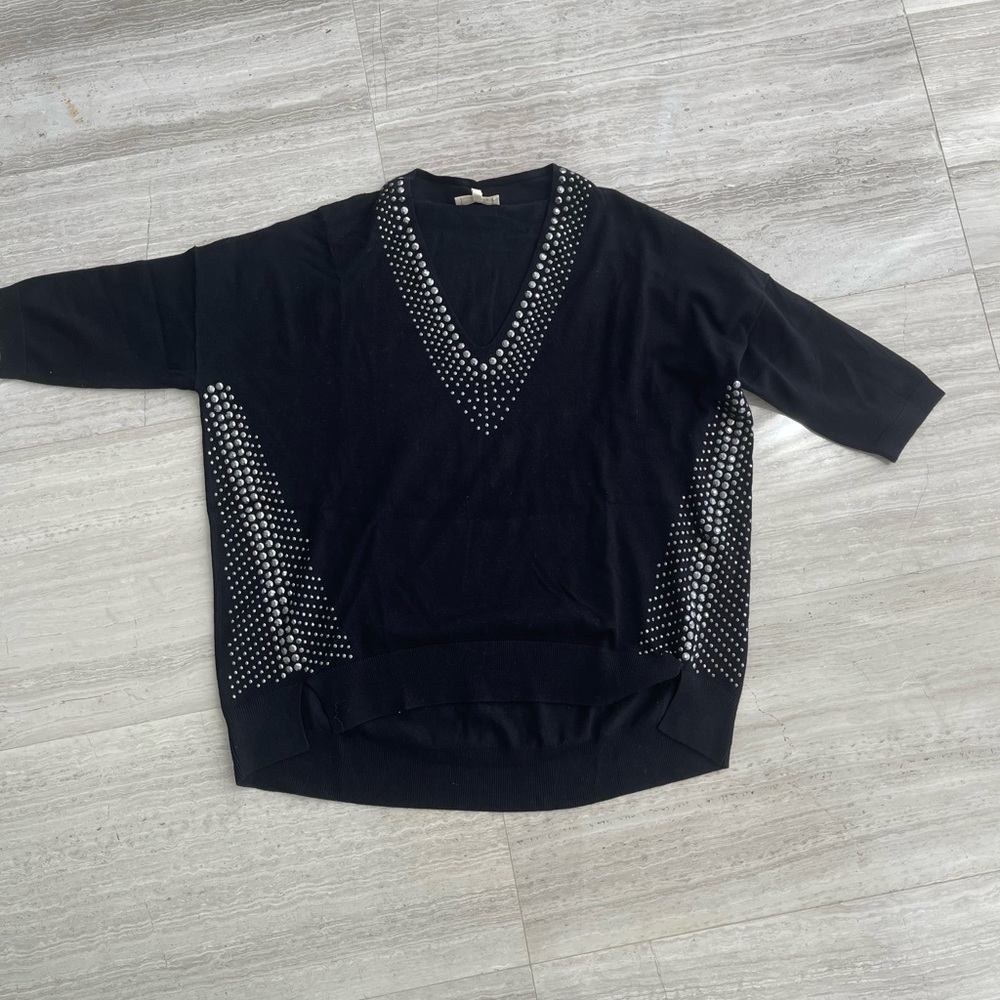 Phase Eight studded detail v neck black top w/Stud detail Size XS,S,M available